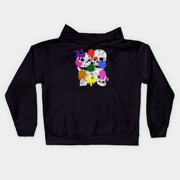 Grunge Skull Kids Hoodie by Nifty T Shirts